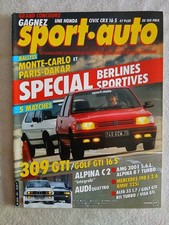 SPORT AUTO N°301 2/1987 309 GTI GOLF GTI 16S ALPINA C2 AUDI QUATTRO ALFA 33 GOLF