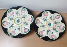  lot d'assiettes vintage  à  huître en céramique
