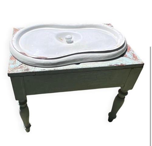 Bidet ancien avec meuble - , en