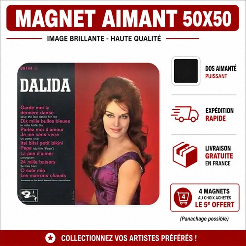Magnet dalida 5x5 cm - , aimant