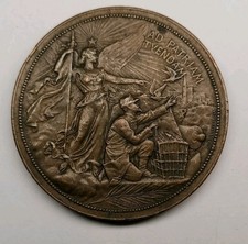1890 French Medal, Pigeon Voyageurs Miltaire Bronze 50mm