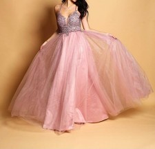 Robe vieux rose Buste dentelle