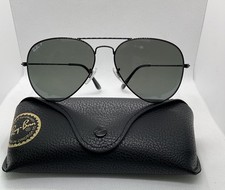 Ray-Ban 58mm Aviator Classic Black Sunglasses - Black Glass Polarized