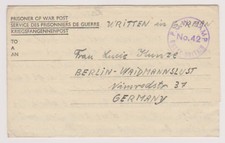 Après 45 / Kgf + Interniertenpost, Engl.lager, 11.1.47 Berlin, Lager-Zensurstpl