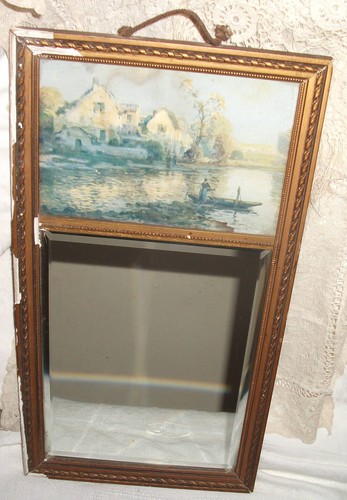 Miroir biseaute trumeau - trumeau, sur