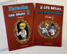 Dédicace BD WALTHERY NATACHA TL CAFE BRAHAM 2 N°/S + CAFE AMIS SOUPLE ETAT NEUF