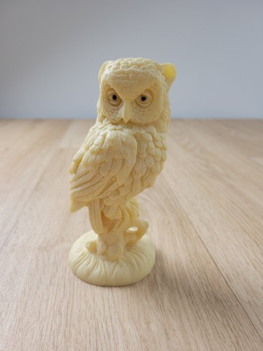 Hibou chouette vintage résine