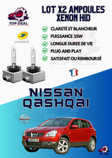 KIT 2x AMPOULES XENON HID Nissan Qashqai de 2010 à 2014 35W blanc pur