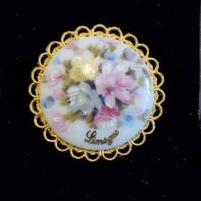3,8 cm, broche en porcelaine