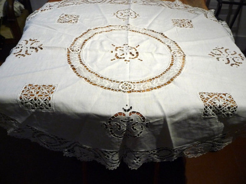 Nappe surnappe coton - coton, blanc