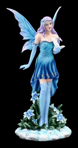 Figurine hiver elfe - melly, avec