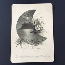 Christmas Card Dated 1889 Antique Christmas Card Late 19th Century