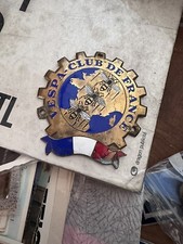 Plaque  émaillée laiton Vespa Club de France. Pièce Époque, Pas Une Copie