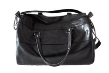 Sac voyage cuir besace noir valise