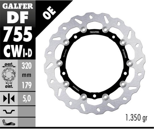 Disque frein avant galfer wave - disque,