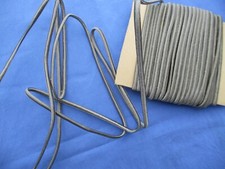 Galon lacet bourrelet ancien 1930-1950 pour dentelle renaissance couleur grise