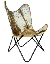Chaise Papillon En Cuir De