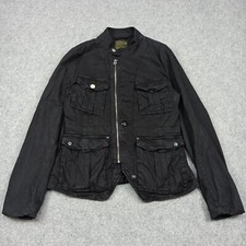 G-Star Brut Jean Femmes Veste Taille M Noir Fermeture à Éclair Rovic Blazer Jkt