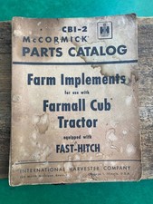 McCormick CBI-2 Parts Catalog Farmall Cub Tractor Farm Implements Fast Hitch