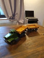 Antique GMC Fj Sheet Metal Dump Truck And Trailer (L6)