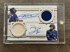 2022 Topps Definitive VLAD GUERRERO JR GEORGE SPRINGER AUTO RELICS 4/35 #DAR-GSP