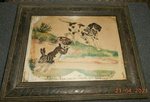 Dessin chasse alerte sauve - chasse,