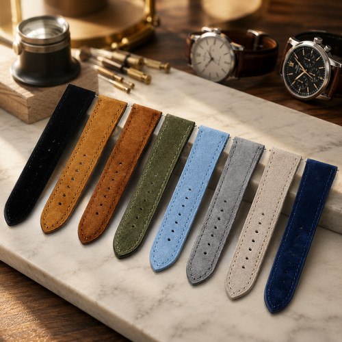 Bracelet montre cuir daim - montre,