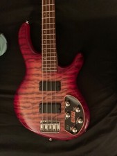Cort Action DLX Plus 4 String Electric Bass Guitar Cherry Red Sunburst