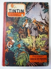 recueil album tintin 20 complet herge tibet funken ....etc 1954 la marque jaune