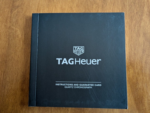 Livret instructions tag heuer - tag,