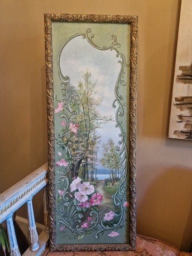 Grande peinture ancienne - peinture,