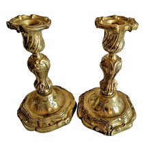 Paire de bougeoirs bronze