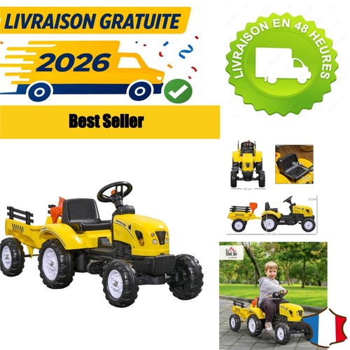 Tracteur pédales enfant - tracteur, à