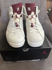 Nike Air Jordan 6 Retro 2015 Maroon, Size 11, White/Red, 384664-116