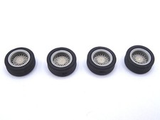 ALEZAN MODELS . ACCESSORIES 1/43. SET OF 4 BBS WHEELS RIMS. CENTRAL NUT .