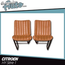 Garnitures sièges avant pour Citroën HY série 1 en simili cuir cognac