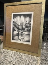 Gyula Zilzer Lithograph-L’orgue de l’enfer“, 1924. Signed Zilzer -Expressionism