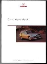 Honda Civic Aerodeck 1999-2000 UK Market Sales Brochure 1.6 LS, 1.6i ES, 1.8 VTi