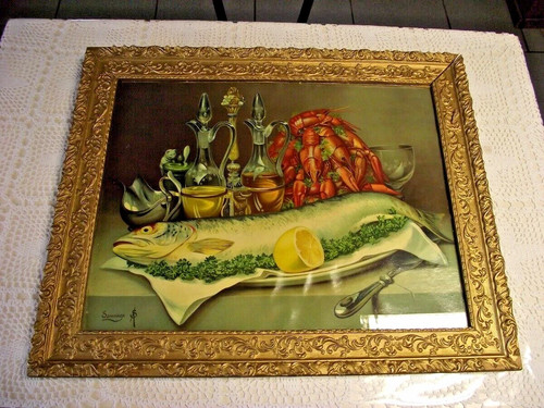 Tableau cadre doré - doré, nature