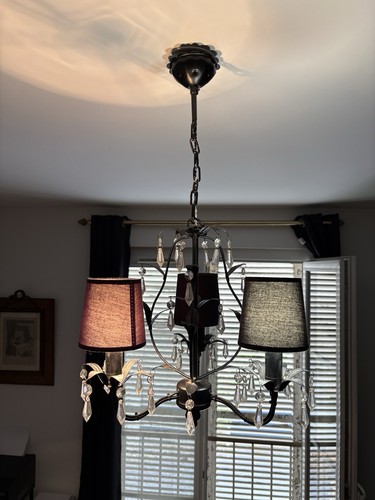 Lustre noir intérieur métal