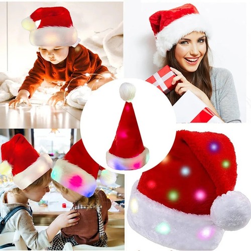 Bonnet père noël led chapeau - père,