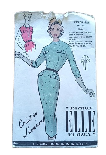 Patron couture vintage elle - vintage,