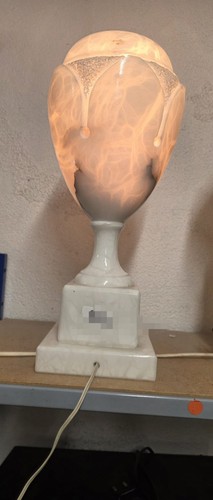 Lampe table vintage blanc - table,