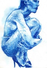 Dessin original,  modèle nu-