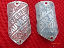 Ancienne Plaque  de Vélo