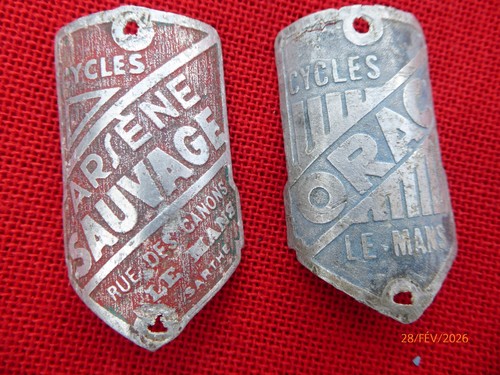 Ancienne plaque vélo - ancienne,