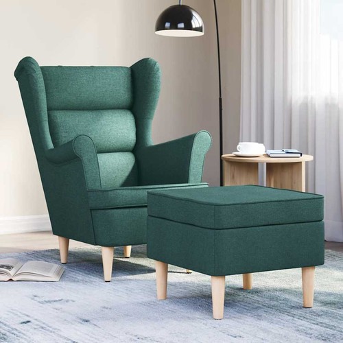 Fauteuil avec repose - -pied, noir