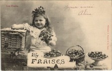 Old postcard AK Les Fruits, Les Fraises BERGERET (1138638)