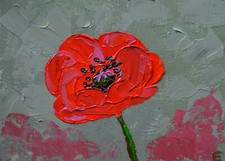 Peinture originale coquelicot