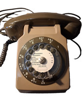 Vintage 📞 telephone fixe à cadran 📞 marron beige 📞 an 1976 SO.CO.TEL S63